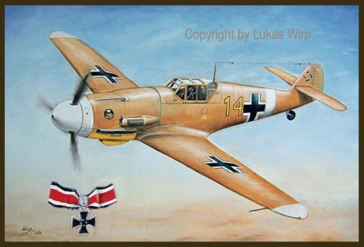 Deutsche Messerschmitt ME Bf 109 Jagdflugzeug Ritterkreuz