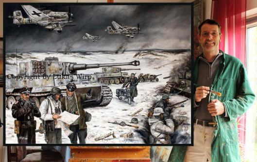 Maler, Bilder, Poster, Militär, Panzer, 2. Weltkrieg , Lukas Wirp