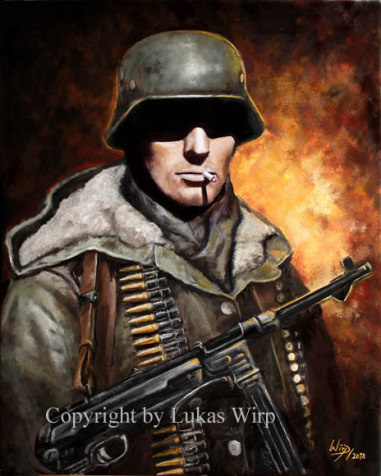 Wehrmacht Soldat mit MP40