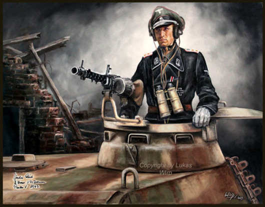 Turm Panther V Panzer mit Kommandant