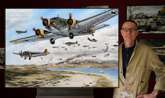 Fallschirmjäger Kreta Gemälde von Lukas Wirp