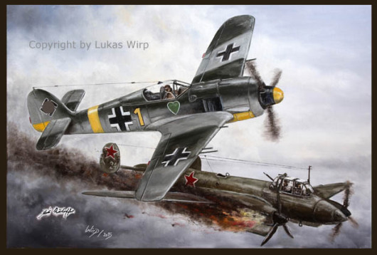 Focke Wulf 190 Abschuß einer russischen PE-2