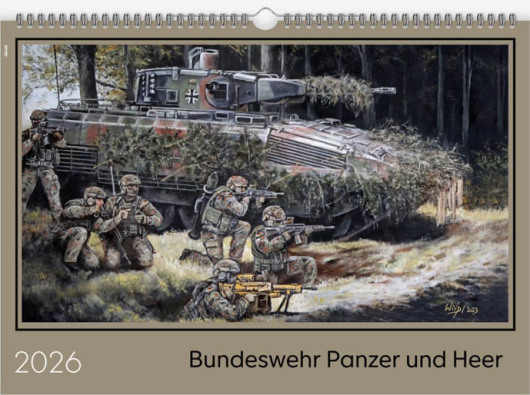 Kalender 2026 Bundeswehr Panzer und Heer
