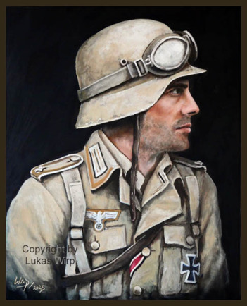 Gemälde Feldwebel Deutsches Afrikakorps