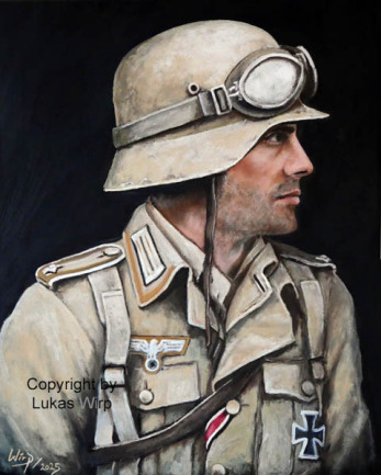 Gemälde Feldwebel Deutsches Afrikakorps