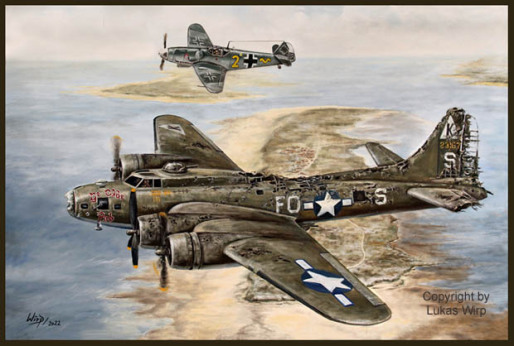 Bf 109 eskortiert B.17 von Charlie Brown