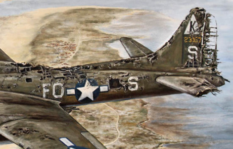 Gemälde B-17 Bomber Charles Brown