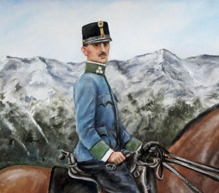 Portrait Gemälde KuK Tiroler Landesschützen