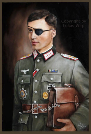 Hitler Attentat durch Stauffenberg - Gemälde