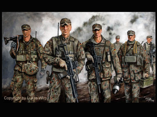 Bundeswehr Jäger im Manöver