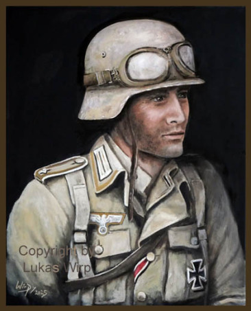 Feldwebel mit Stahlhelm und EK1 EK2